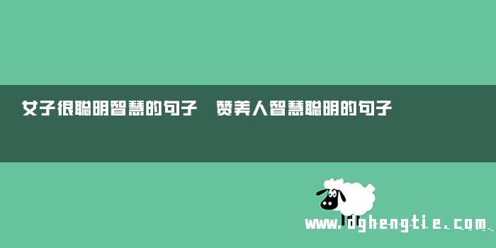 女子很聪明智慧的句子 赞美人智慧聪明的句子